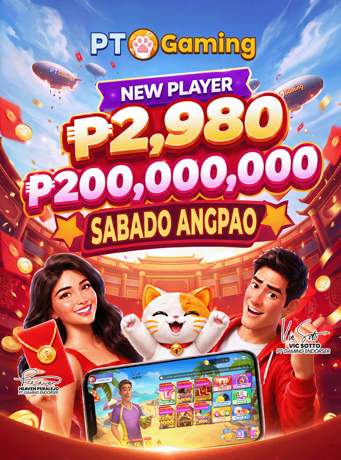 PT Gaming — new player welcome bonus up to ₱200,000,000