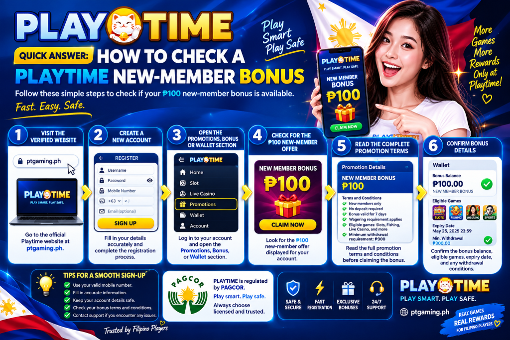 How to Check a PT Gaming New-Member Bonus