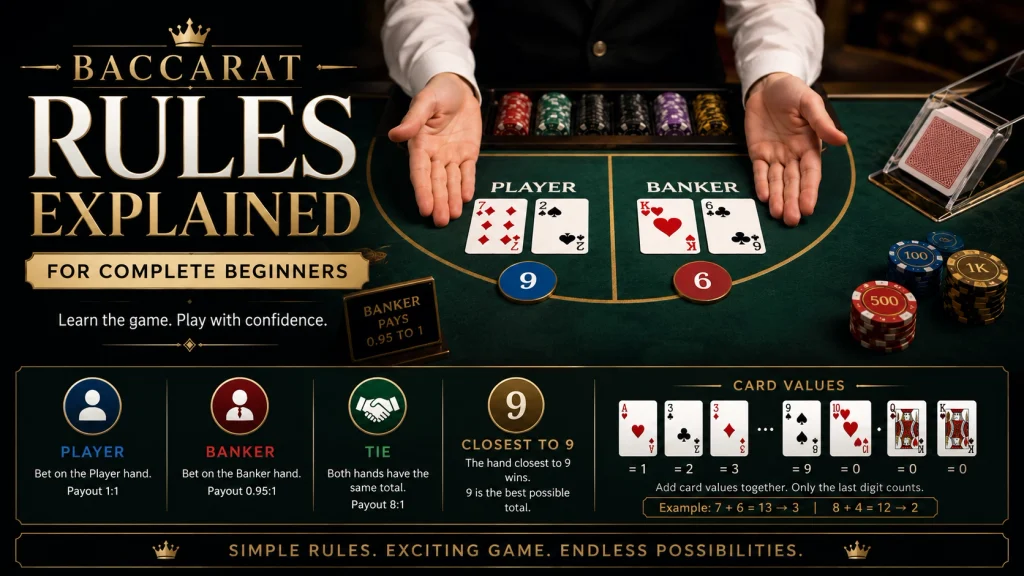 Bacarat Rules Explained for Complete Beginners