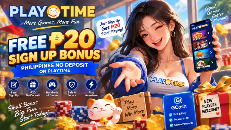 Free 20 Sign Up Bonus Philippines No Deposit on Playtime