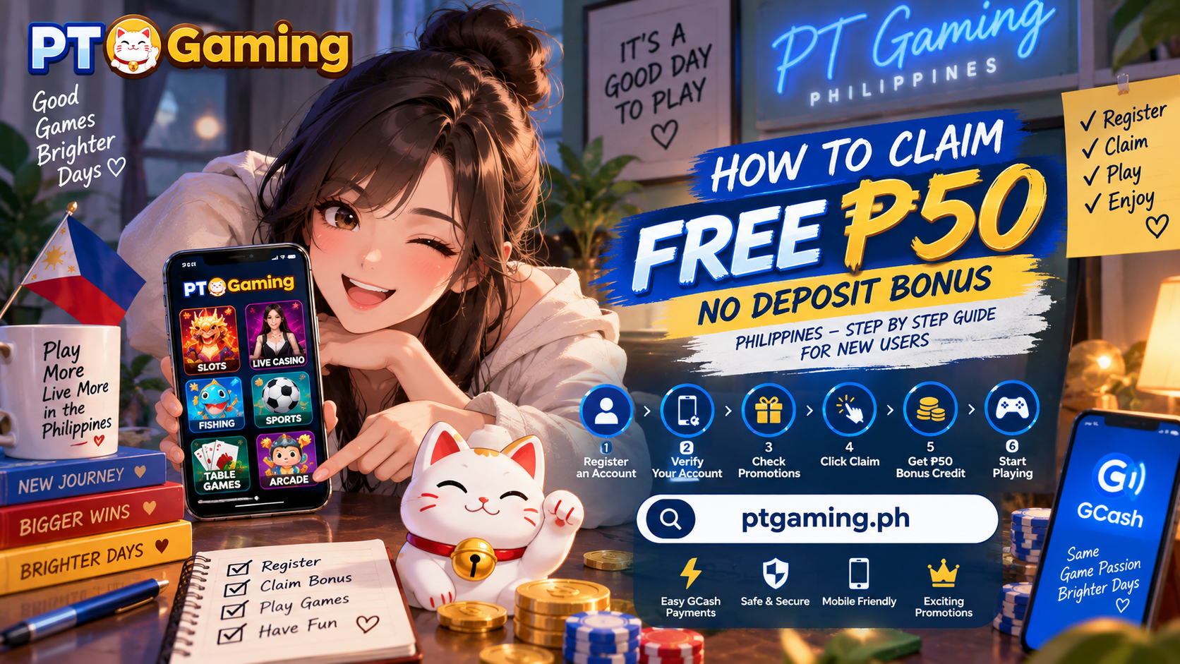 How to Claim PT Gaming Free 50 No Deposit Bonus Philippines